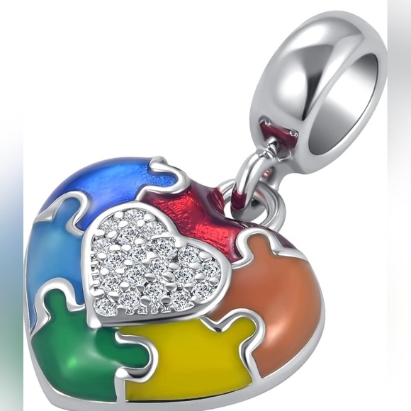 🧩 Autism Awareness Charm Puzzle Piece Enamel ASD Bead (CHARM ONLY) 🧩 - Picture 2 of 10